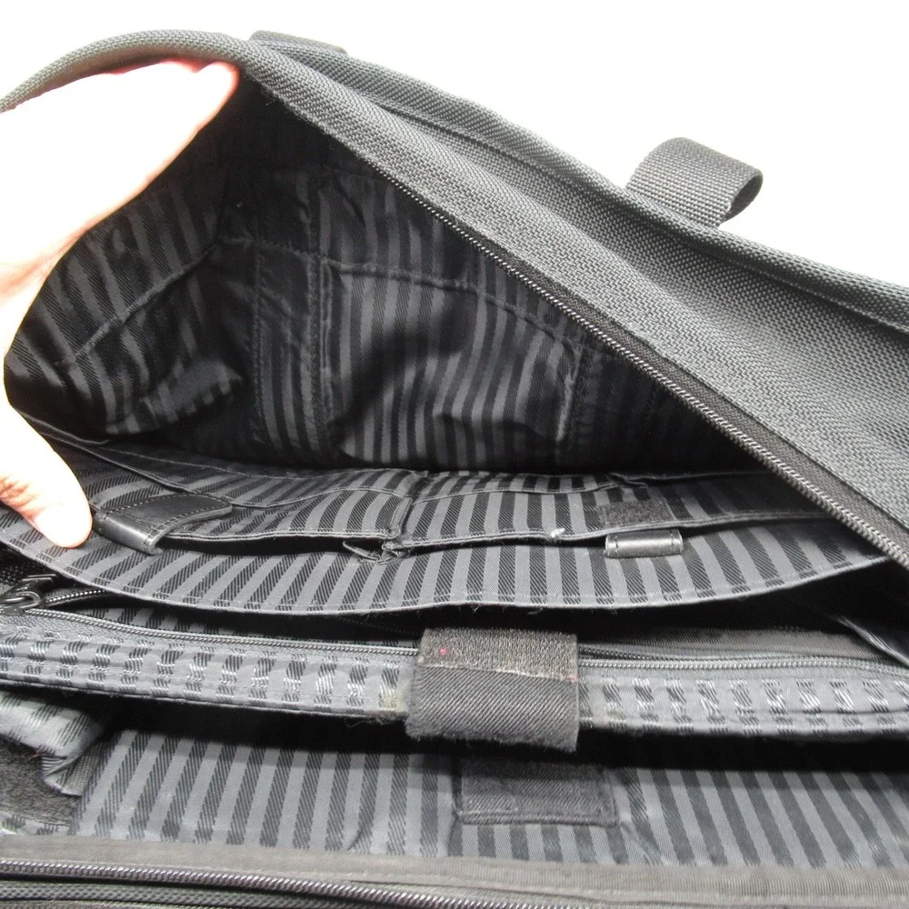 Tumi Expandable‎ Organizer Computer Briefcase Black Heavyweight Laptop 2621d3